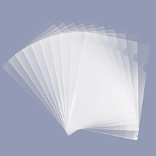 Clear Document Folder Sleeves 8.5x11 Inch Plastic File Pockets 10 Pack