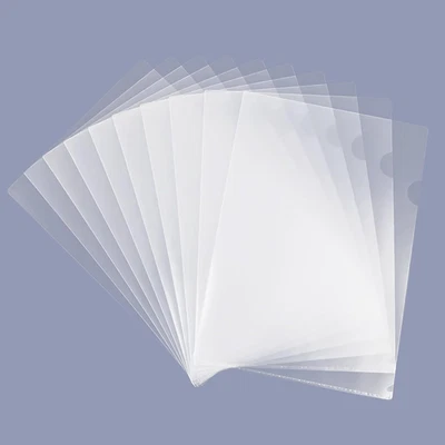 Clear Document Folder Sleeves 8.5x11 Inch Plastic File Pockets 100 Pack - Image 1 of 4