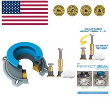 All-in-One Toilet Installation Kit, Perfect Seal Wax Ring  Zero Cut Bolts, T...