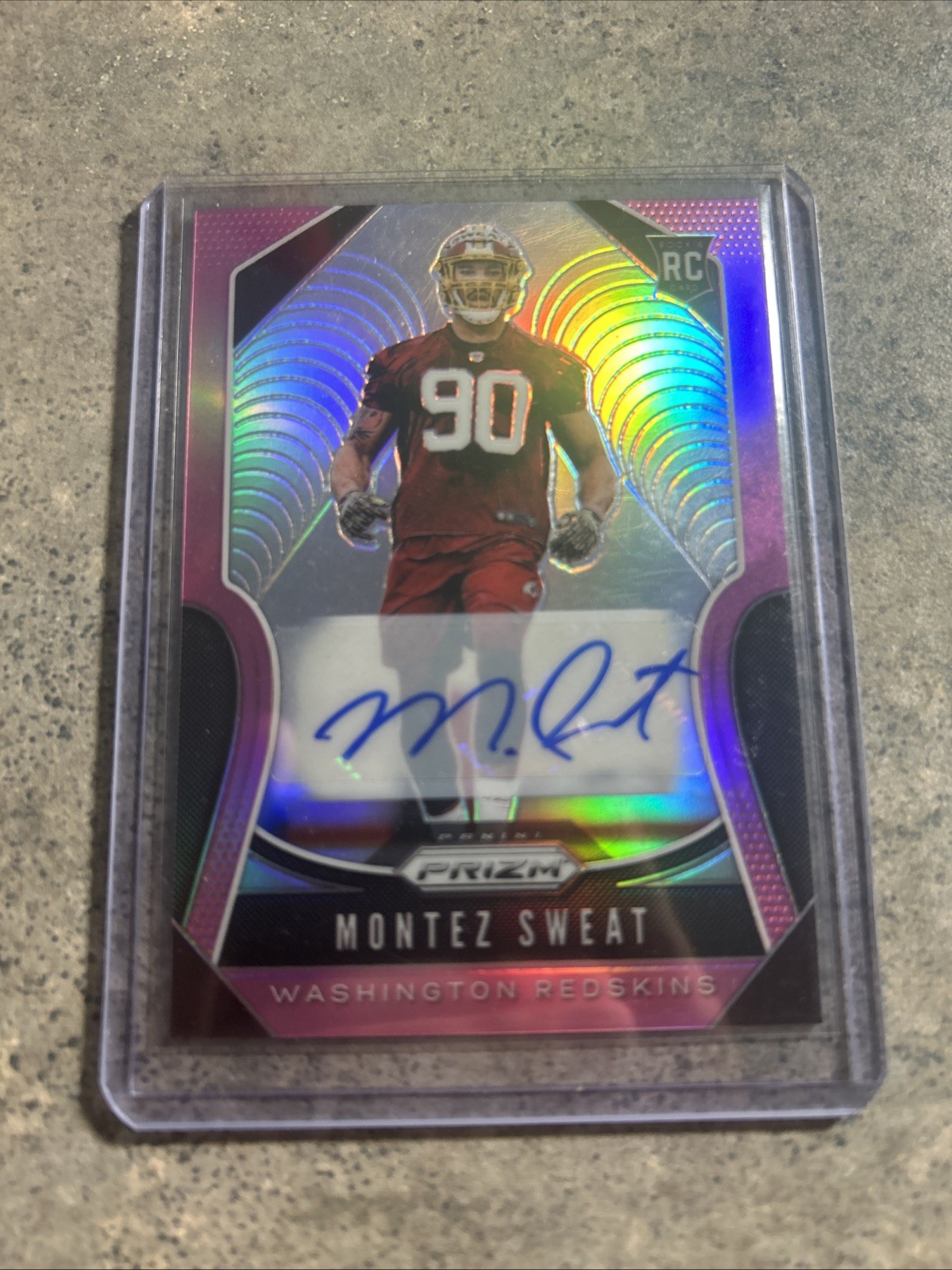 2019 Panini Prizm Rookies Pink Prizm Auto Montez Sweat #391 Rookie Auto RC