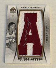 Lou Hudson 2012-13 UD SP Authentic By The Letter A Auto Patch /75 Golden Gophers
