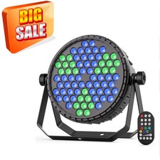 72 LED RGB Par Can Light Strobe DMX512 Sound Active Auto Mode W/ Remote 50000h