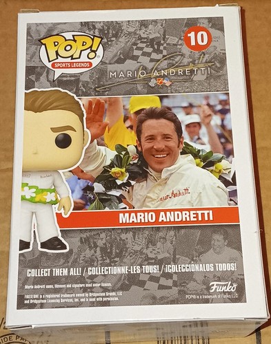 MARIO ANDRETTI Indy 500 Car Racing SIGNED AUTOGRAPHED FUNKO POP SPORTS LEGENDS - Picture 2 of 2