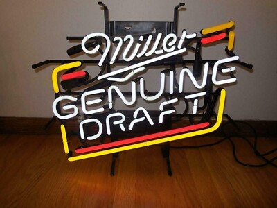 US STOCK Miller Lite Beer Miller Genuine Draft 20''x16'' Neon Sign Lamp Light Gift