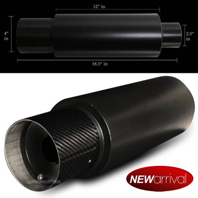Fit HHR Weld On 4/" Chrome Burn Tip 2.5/" Inlet Muffler Exhaust w// Silencer