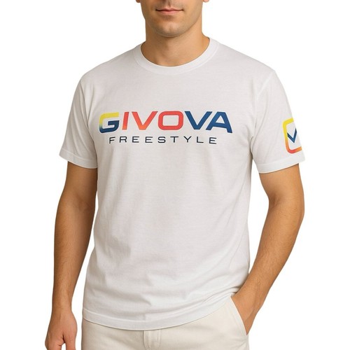 T-shirt da uomo cotone slim fit mezze maniche corte maglia maglietta Givova M XL - Foto 2 di 14