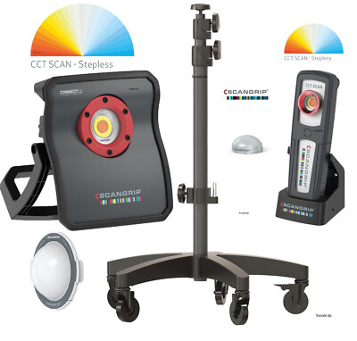 Scangrip LED  Set Detailing Kit Multimatch 8 Connect Aufbereitung Stativ fahrbar