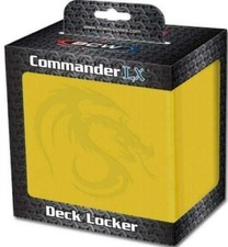 BCW Yellow Deck Commander LX 100 Gaming Card Leatherette Locker Storage Box
