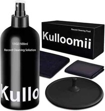 4-PC Vinyl Record Cleaning Kit, 17oz Cleaner Solution Microfiber Cloth Protector