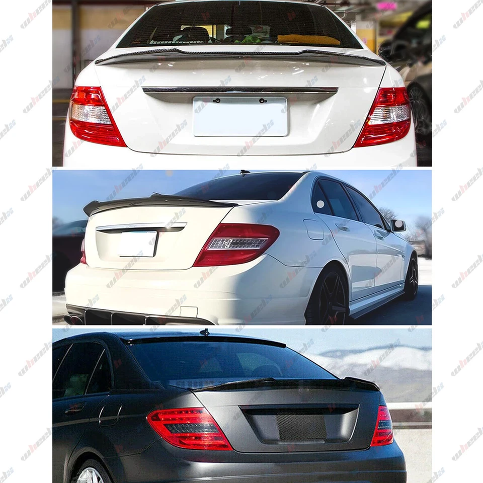 Trunk Spoiler Wing For Mercedes Benz 2008-2014 W204 C-Class 4DR AMG Carbon PSM - Image 4 of 4