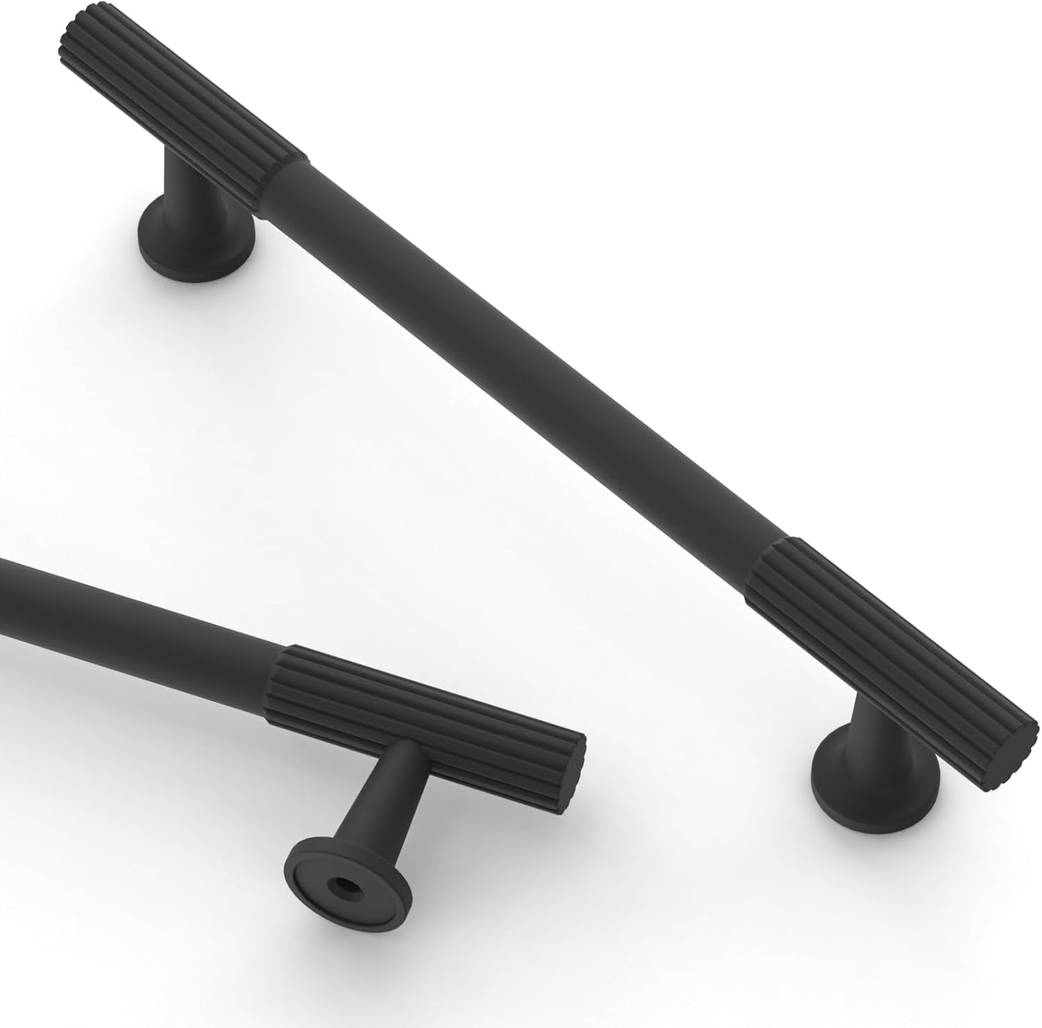 10 Pack 5 Inch(128Mm) Matte Black Cabinet Pulls Kitchen Cabinet Handles, Cabinet