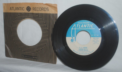 Chuck Willis, C.C. RIDER / EASE THE PAIN, 45 rpm record, VG+, Atlantic 45-1130