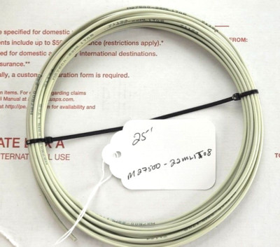 M27500-22ML1T08 SHIELDED XL-PVDF TINNED COPPER 22 AWG 1 COND. WIRE 25 FEET
