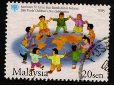 Malaysia 2003 20s 50th World Children's Day Used