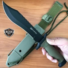12" Hunting Military Fixed Blade Tactical Combat Survival Knife Bowie + Sheath