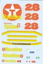 Checkered Flag #28 Havoline 1992-Davey Allison Nascar decal