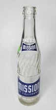 VTG 1964 Pop ACL Soda Bottle 10oz Mission King Size, Los Angeles, CA  B3-4