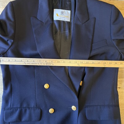 Vintage Aquascutum Blazer Jacket Classic Navy Blue 100% Wool Vintage Aquascutum Blazer Jacket Classic Navy Blue 100% Wool