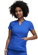 Royal HeartSoul Scrubs Split Neck Top HS765 ROYH