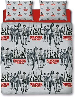 Stranger Things Zwart En Rood Dekbedovertrek