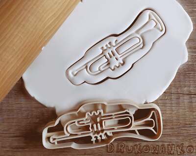 Trumpet Wind Music Art Instument Cookie Cutter Pastry Fondant