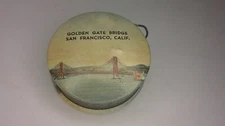 souvenir Golden Gate bridge San Fancisco, CA. tape measure w/ cloth tape retract