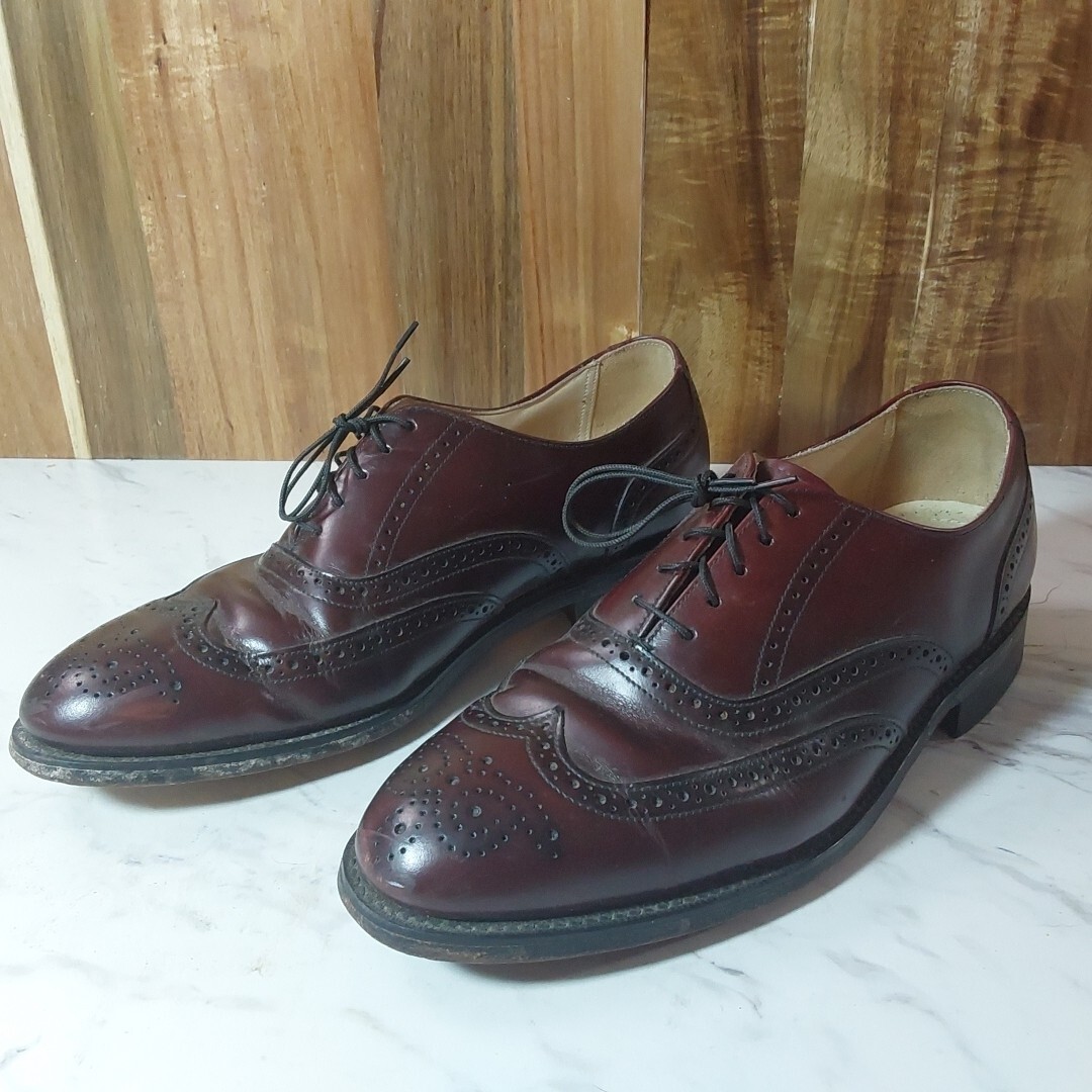 Bostonian Classics Burgundy Leather Oxford Wing Tip Men display picture 1