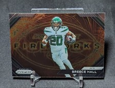 Breece Hall Fireworks Insert 2023 Panini PRIZM Football Card #F-19 New York Jets