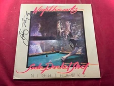 V4-18 THE NIGHTHAWKS Side Pocket Shot .. AUTOGRAPHED .. 1977 .. AD 4115