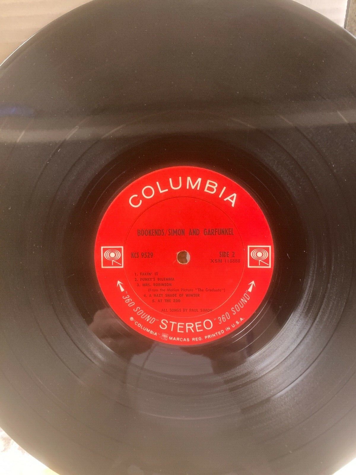 SIMON AND GARFUNKEL BOOKENDS LP VINYL, with lyrics on back of album