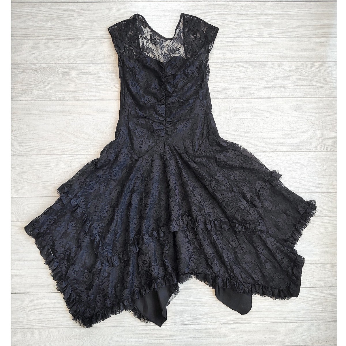 スーツ・フォーマル・ドレス 80s Vintage French Made Back Chain Dress Wedtrend Women's 1950s Retro Dress Cocktail Dress Cutout