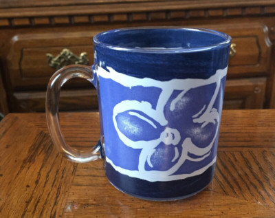 Luminarc Cobalt Blue / White Flowers Cups, Mugs ,  Plates , Bowl. You choose.