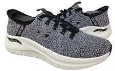 Skechers Men's Slip-Ins Arch Fit Lace Up Athletic Shoes Gray/White Size:8.5 100Q