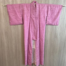 Japanese beautiful Kimono yukata Pink Used kimono