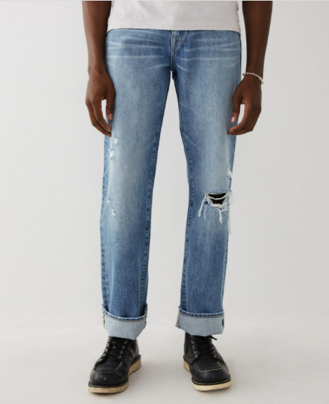 NWT179 True Religion Мужские джинсы RICKY STRAIGHT 34 размер 40 105139 Разрушающий свет 11390₽