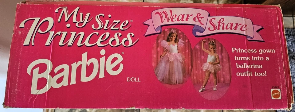 Barbie Mattel My Size Princess 1995 3 pies de alto nueva sellada rara usar y compartir Foto 3 de 4