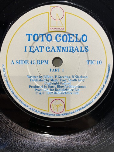 Toto Coelo - I Eat Cannibals 1 & 2 - 7" Vinyl Single 1982 Radial Choice TIC 10 - Picture 3 of 4