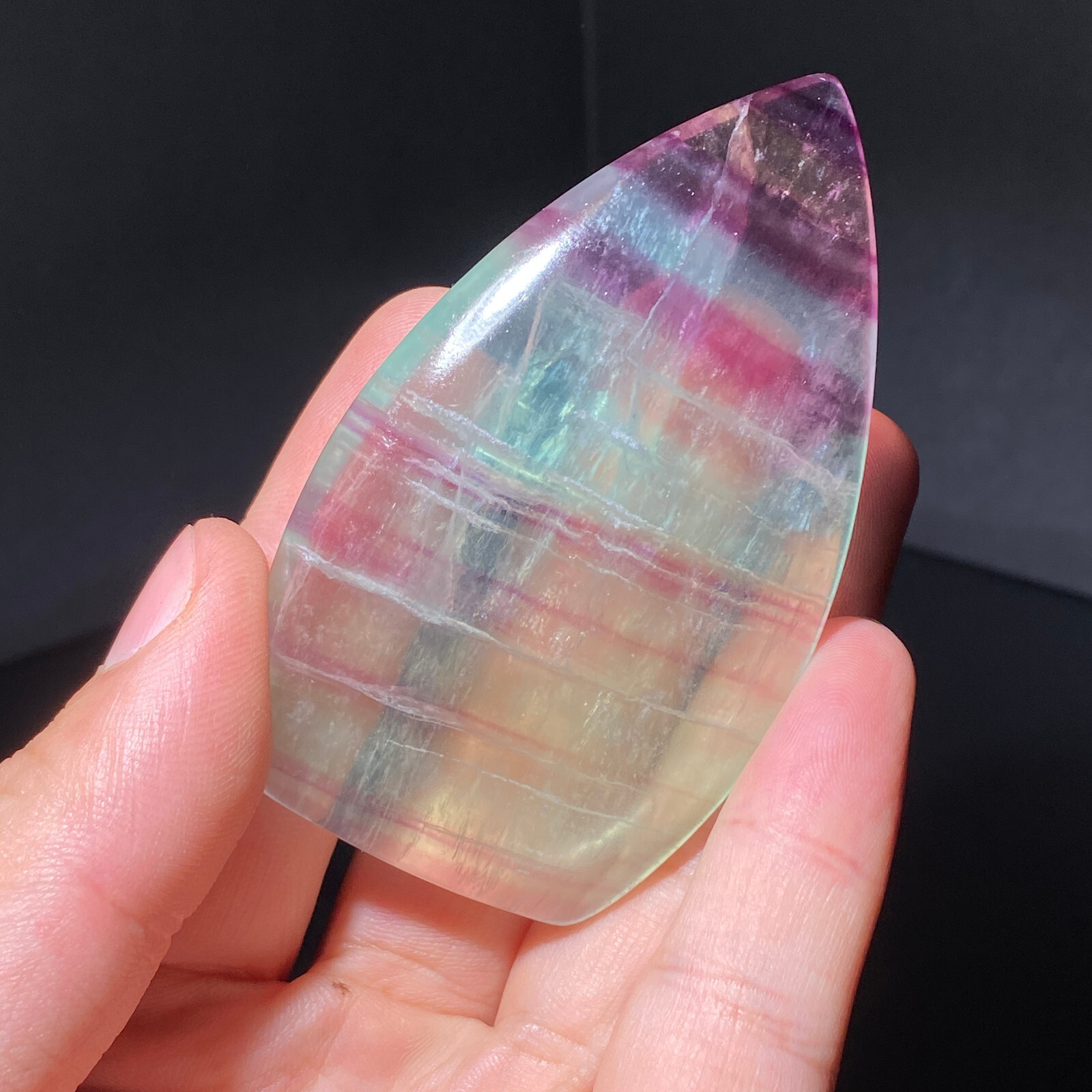 103g natural fluorite water drop quartz crystal specimen for collectors