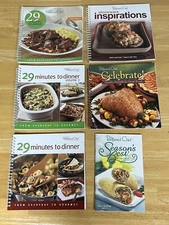 The Pampered Chef Cookbook Lot 5 Spiral 29 Minute Meals 1-3, Stoneware, ++ Set