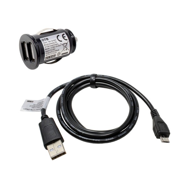 Kfz Ladeset Kompatibel Mit Samsung Galaxy S7 Sm-G930,Dual Adapter+Kabel,2100Ma-image