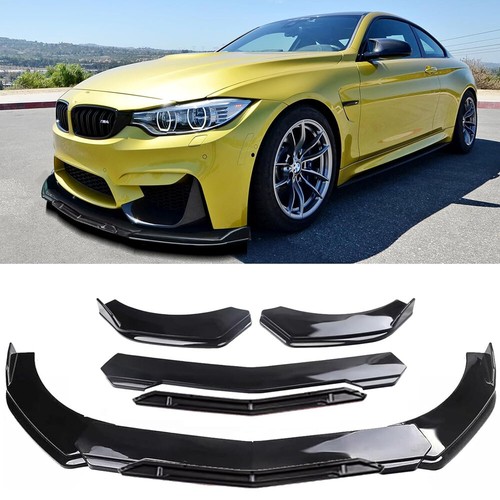 For Chrysler 300 2005-2020 Front Bumper Lip Splitter Spoiler Chin Kit Gloss Blk - Picture 5 of 15