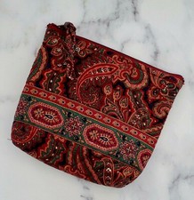 Vintage VERA BRADLEY Multi-Colored Paisley Pattern Small Cosmetic Bag RARE