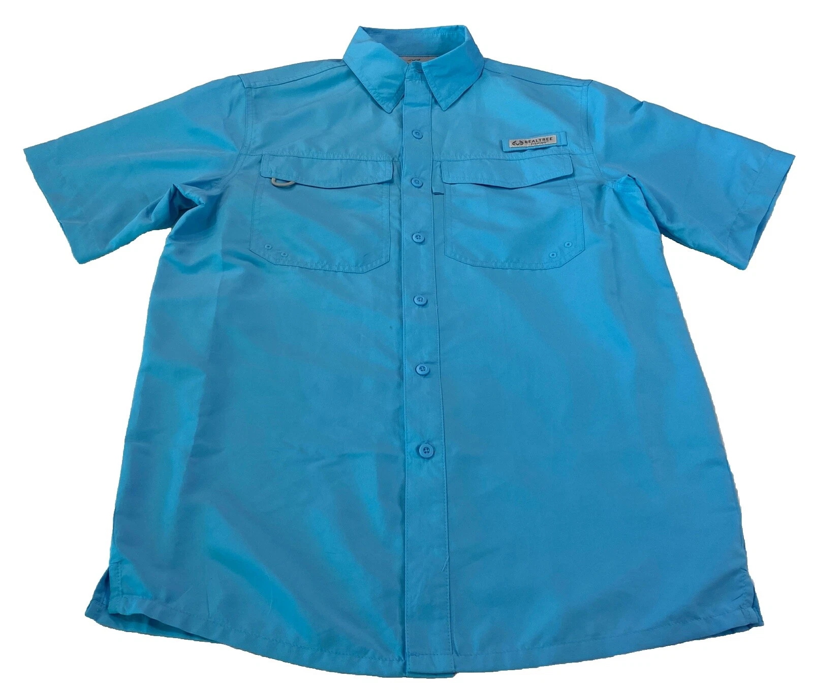 Realtree Polyester Short Sleeve Casual Button-Down Shirts for Men