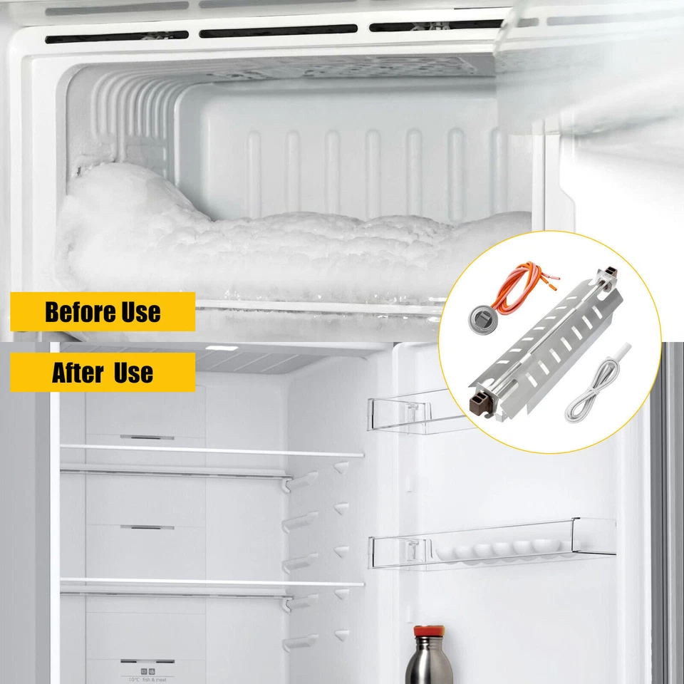 WR51X10055 WR50X10068 WR55X10025 Kit Termostato Calentador Descongelación Refrigerador 3 Piezas Foto 3 de 4