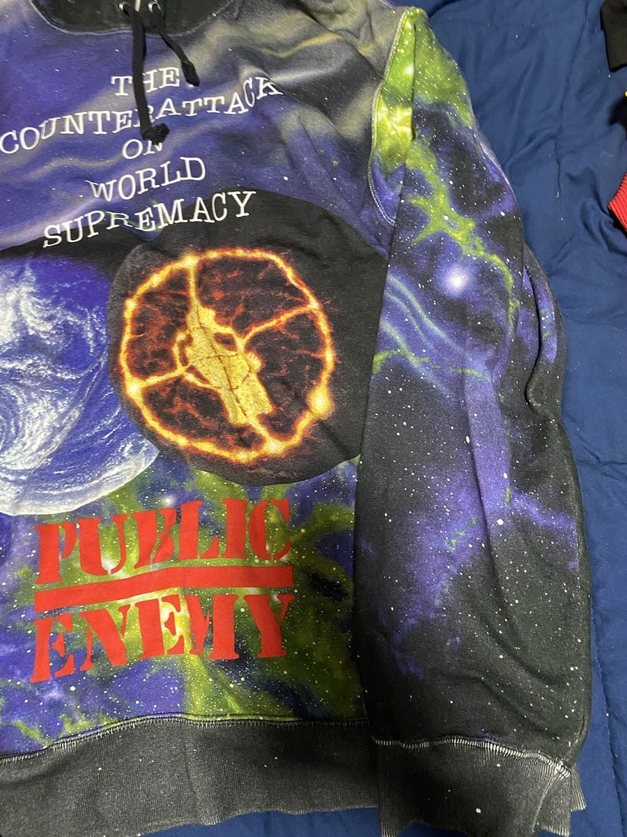 public enemy x supreme x undercover hooded sweatshirt size large