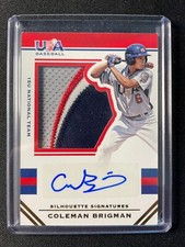 2017 Panini USA Stars & Stripes Coleman Brigman Autographed Patch #16/25!!!