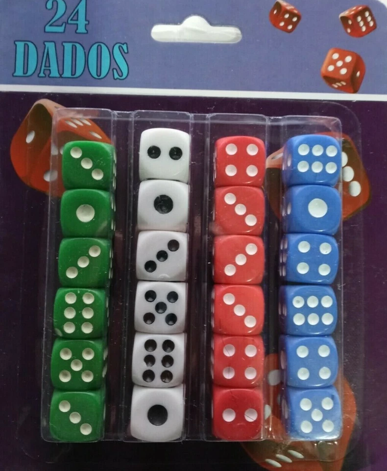 Кости в белом, красном, зеленом для настольных игр активности казино тема вечеринки сувениры 24 - Изображение 4 из 4