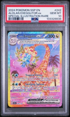 2024 Pokemon Alolan Exeggutor Ex Surging Sparks Rare #242 PSA 10