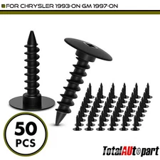 50Pcs Foam To Bumper Fascia Screw Retainer Fasteners for GM Chrysler M7.5 Nylon