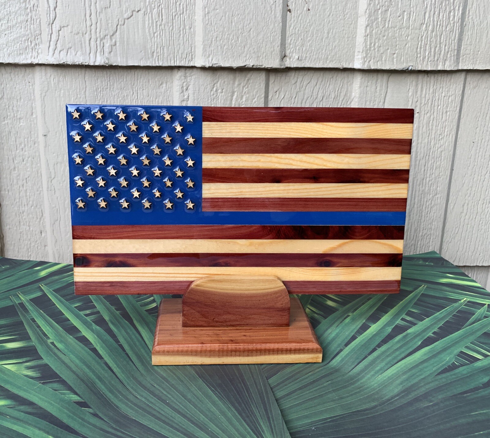 Blue Live Matter Flag, Police Support, Gift For Police, Wooden Flag, Police